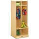 Jonti-Craft Rainbow Accents 2 Section Sitting Step Coat Locker - 2 Compartment(s) - 50.5" Height x 20" Width x 17.5" Depth - Dou