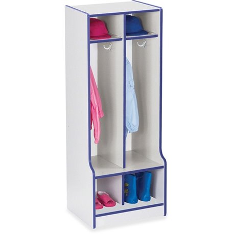 Jonti-Craft Rainbow Accents Double Coat Hooks Step Locker - 2 Compartment(s) - 50.5" Height x 20" Width x 17.5" Depth - Double H