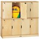 Jonti-Craft Double Stack 8-Section Student Lockers - 48.5" x 15" x 45.5" - Stackable, Lockable, Sturdy, Key Lock, Kick Plate - W