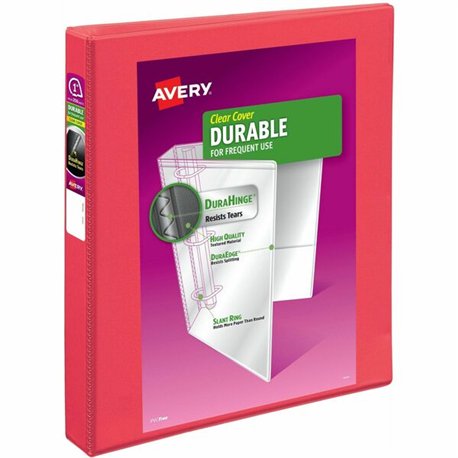 Avery 1" Durable View Binder - 1" Binder Capacity - Letter - 8 1/2" x 11" Sheet Size - 250 Sheet Capacity - Slant Ring Fastener(
