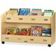 Jonti-Craft Mobile Section Book Storage Organizer - 8 Compartment(s) - 29.5" Height x 48" Width x 16" Depth - Label Holder, Lock