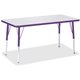 Jonti-Craft Berries Adult Height Color Edge Rectangle Table - For - Table TopLaminated Rectangle, Purple Top - Four Leg Base - 4