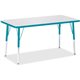 Jonti-Craft Berries Adult Height Color Edge Rectangle Table - For - Table TopLaminated Rectangle, Teal Top - Four Leg Base - 4 L