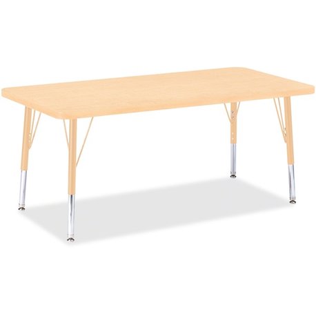 Jonti-Craft Berries Adult Height Maple Top/Edge Rectangle Table - For - Table TopLaminated Rectangle, Maple Top - Four Leg Base 