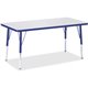 Jonti-Craft Berries Elementary Height Color Edge Rectangle Table - For - Table TopBlue Rectangle Top - Four Leg Base - 4 Legs - 