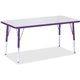 Jonti-Craft Berries Elementary Height Color Edge Rectangle Table - For - Table TopGray Rectangle Top - Four Leg Base - 4 Legs - 