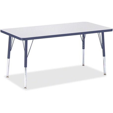 Jonti-Craft Berries Elementary Height Color Edge Rectangle Table - For - Table TopLaminated Rectangle Top - Four Leg Base - 4 Le