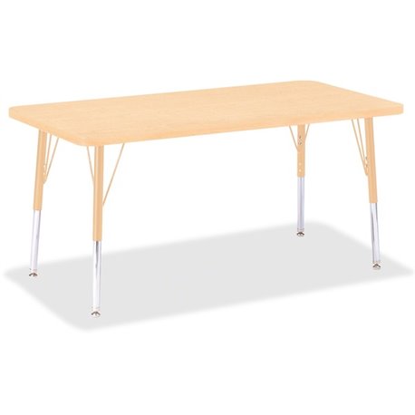 Jonti-Craft Berries Elementary Maple Laminate Rectangle Table - For - Table TopLaminated Rectangle, Maple Top - Four Leg Base - 