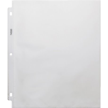 Business Source Top-Loading Poly Sheet Protectors - 3.3 mil Thickness - For Letter 8 1/2" x 11" Sheet - 3 x Holes - Ring Binder 