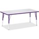 Jonti-Craft Berries Elementary Height Color Edge Rectangle Table - For - Table TopLaminated Rectangle, Purple Top - Four Leg Bas