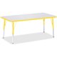 Jonti-Craft Berries Elementary Height Color Edge Rectangle Table - For - Table TopLaminated Rectangle, Yellow Top - Four Leg Bas