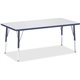 Jonti-Craft Berries Elementary Height Color Edge Rectangle Table - For - Table TopLaminated Rectangle, Navy Top - Four Leg Base 