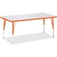 Jonti-Craft Berries Elementary Height Color Edge Rectangle Table - For - Table TopLaminated Rectangle, Orange Top - Four Leg Bas