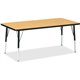 Jonti-Craft Berries Elementary Height Color Top Rectangle Table - For - Table TopBlack Oak Rectangle, Laminated Top - Four Leg B