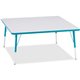 Jonti-Craft Berries Adult Height Prism Color Edge Square Table - For - Table TopLaminated Square, Teal Top - Four Leg Base - 4 L