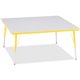 Jonti-Craft Berries Adult Height Prism Color Edge Square Table - For - Table TopLaminated Square, Yellow Top - Four Leg Base - 4