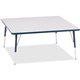 Jonti-Craft Berries Adult Height Prism Color Edge Square Table - For - Table TopLaminated Square, Navy Top - Four Leg Base - 4 L