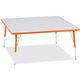 Jonti-Craft Berries Adult Height Prism Color Edge Square Table - For - Table TopLaminated Square, Orange Top - Four Leg Base - 4