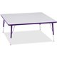 Jonti-Craft Berries Elementary Height Color Edge Square Table - For - Table TopLaminated Square, Purple Top - Four Leg Base - 4 