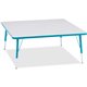 Jonti-Craft Berries Elementary Height Color Edge Square Table - For - Table TopLaminated Square, Teal Top - Four Leg Base - 4 Le