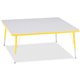 Jonti-Craft Berries Elementary Height Color Edge Square Table - For - Table TopLaminated Square, Yellow Top - Four Leg Base - 4 