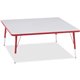 Jonti-Craft Berries Elementary Height Color Edge Square Table - For - Table TopLaminated Square, Red Top - Four Leg Base - 4 Leg