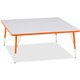 Jonti-Craft Berries Elementary Height Color Edge Square Table - For - Table TopLaminated Square, Orange Top - Four Leg Base - 4 