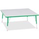 Jonti-Craft Berries Elementary Height Color Edge Square Table - For - Table TopGreen Square, Laminated Top - Four Leg Base - 4 L