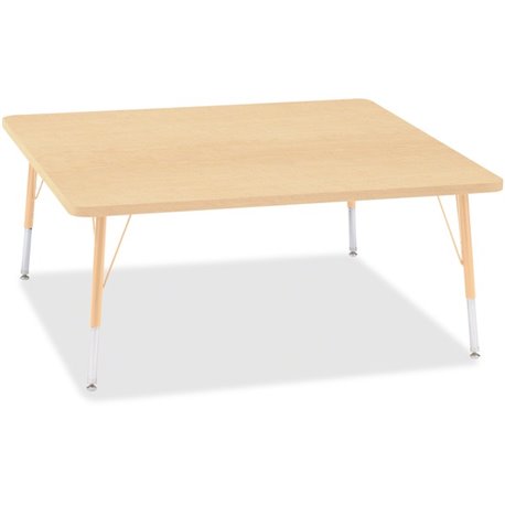 Jonti-Craft Berries Elementary Height Maple Top/Edge Square Table - For - Table TopLaminated Square, Maple Top - Four Leg Base -