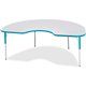 Jonti-Craft Berries Adult Height Prism Color Edge Kidney Table - For - Table TopLaminated Kidney-shaped, Teal Top - Four Leg Bas