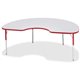 Jonti-Craft Berries Adult Height Prism Color Edge Kidney Table - For - Table TopLaminated Kidney-shaped, Red Top - Four Leg Base