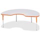 Jonti-Craft Berries Adult Height Prism Color Edge Kidney Table - For - Table TopLaminated Kidney-shaped, Orange Top - Four Leg B