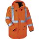 GloWear 4-in-1 High Visibility Jacket - Small Size - 36" Chest - Zipper Closure - Polyurethane, Polyurethane - Orange - Weather 