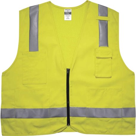 GloWear 8262FRZ Hi-Vis Flame-resistant Surveyor Vest - Class 2, NFPA 70E, Mesh - Recommended for: Accessories, Electrical, Petro