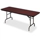 Iceberg Premium Wood Laminate Folding Table - Melamine Rectangle Top - 300 lb Capacity - 96" Table Top Length x 30" Table Top Wi