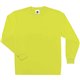 GloWear 8091 Non-Certified Long Sleeve T-Shirt - Small Size - Polyester - Lime