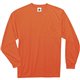 GloWear 8091 Non-Certified Long Sleeve T-Shirt - Small Size - Polyester - Orange