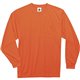 GloWear 8091 Non-Certified Long Sleeve T-Shirt - Medium Size - Polyester - Orange