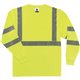 GloWear 8391 Type R Class 3 Long Sleeve T-Shirt - Small Size - Polyester - Lime - Breathable, Moisture Resistant, UV Resistant, 