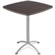 Iceberg iLand 42"H Square Bistro Table - Square Top - Powder Coated Silver Base - Contemporary Style - 36" Table Top Length x 36
