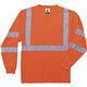 GloWear 8391 Type R Class 3 Long Sleeve T-Shirt - Small Size - Polyester - Orange - Breathable, Moisture Resistant, UV Resistant