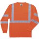 GloWear 8391 Type R Class 3 Long Sleeve T-Shirt - 4-Xtra Large Size - Polyester - Orange - Breathable, Moisture Resistant, UV Re