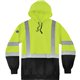 GloWear Pullover Hi-Vis Hooded Sweatshirt - 3XL Size Pull Over - Hood Collar - Black, Lime - Polar Fleece