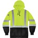 GloWear Pullover Hi-Vis Hooded Sweatshirt - 4XL Size Pull Over - Hood Collar - Black, Lime - Polar Fleece