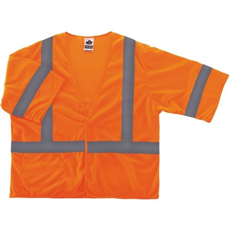 GloWear 8310HL Type R C-3 Economy Vest - Recommended for: Construction, Emergency, Utility, Baggage Handling, Flagger - 4-Xtra L