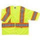 GloWear 8330Z Type R Class 3 Two-Tone Vest - Large/Extra Large Size - Zipper Closure - Polyester Mesh - Lime - Pocket, Mic Tab, 