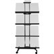 Alba Display Rack - 3 x Document, 1050 x Sheet - 65.7" Height x 28.7" Width x 12.8" Depth - Black - Chrome Metal, Polyvinyl Chlo