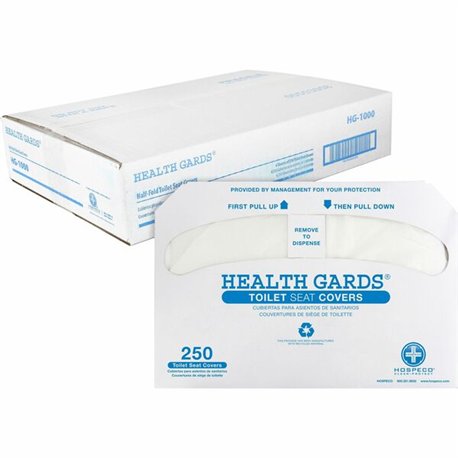 Impact Rest Assured Half Fold Toilet Seat Covers - Half-fold - 1000 / Carton - White