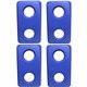 Thin Bin Round Cut Out Blue Lid - Rectangular - 4 / Carton - Blue