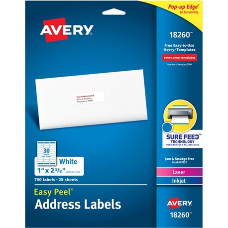 Avery Self-laminating ID Cards - 30 / Box - 2" Width x 3.3" Height - Laminated, Perforated, Printable, Durable, Perforated - Whi